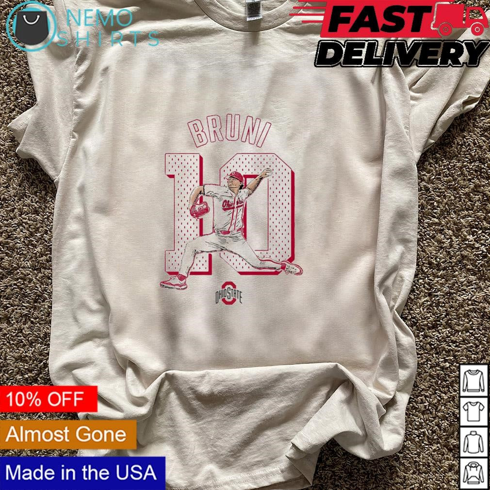 Gavin Bruni Ohio State Buckeyes number 10 strikeout - Adult & Kids T-Shirts, Sweatshirts & Hoodies apparel design preview 5