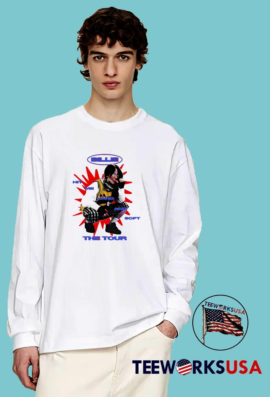 Billie Eilish Hit Me Hard And Soft The Tour vintage - Adult & Kids T-Shirts, Sweatshirts & Hoodies apparel design preview 3