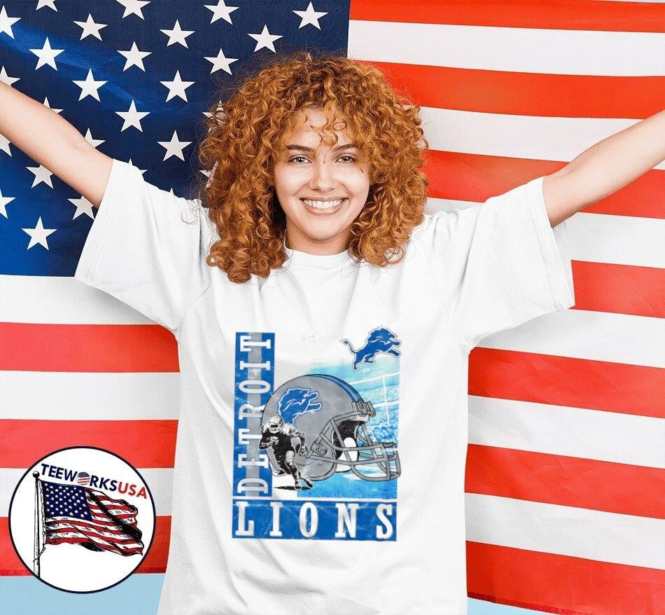 Detroit Lions helmet dash - Adult & Kids T-Shirts, Sweatshirts & Hoodies apparel design preview 4