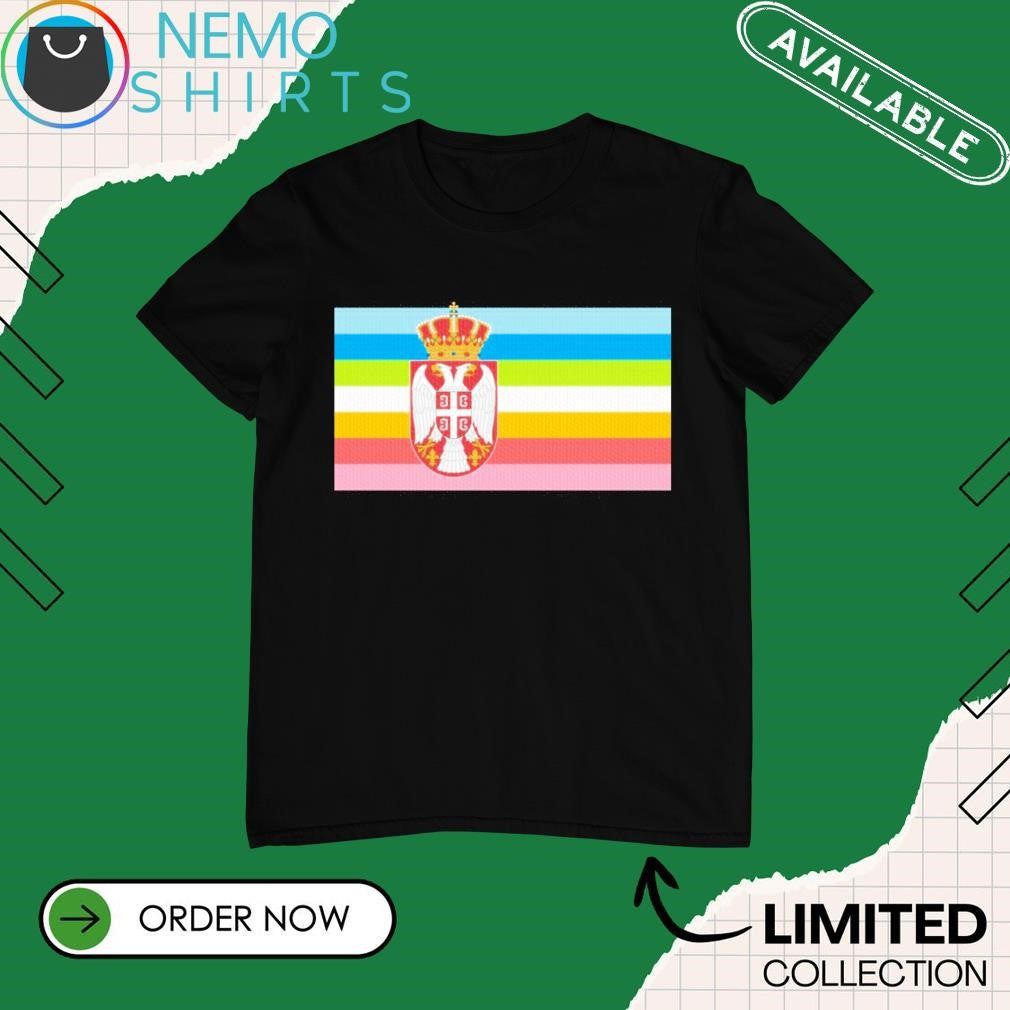 Pride flag Serbia - Adult & Kids T-Shirts, Sweatshirts & Hoodies apparel design preview 1