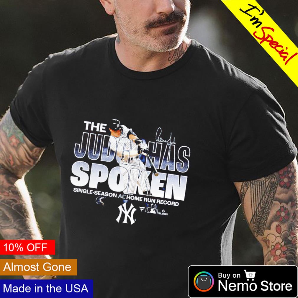 Aaron Judge New York Yankees the has spoken signature - Adult & Kids T-Shirts, Sweatshirts & Hoodies apparel design preview 4
