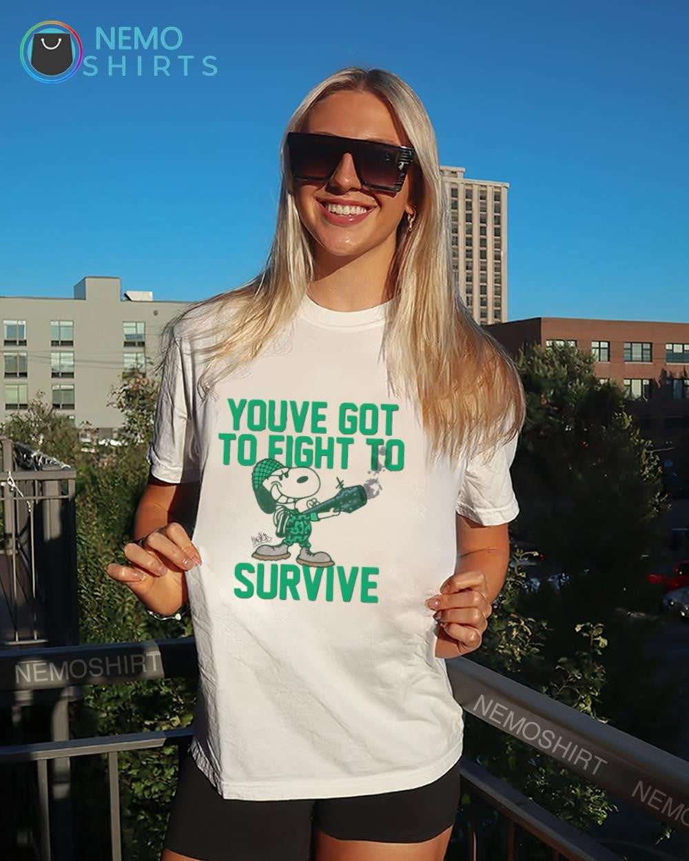 Snoopy military gear you've got to fight survive - Adult & Kids T-Shirts, Sweatshirts & Hoodies apparel design preview 4