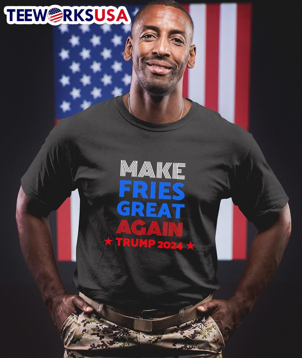 Make fries great again Trump 2024 - Adult & Kids T-Shirts, Sweatshirts & Hoodies apparel design preview 1