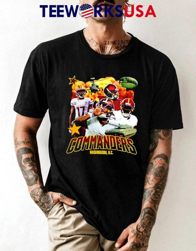 Commanders Washington D.C. Military Tank Football - Adult & Kids T-Shirts, Sweatshirts & Hoodies apparel design preview 1