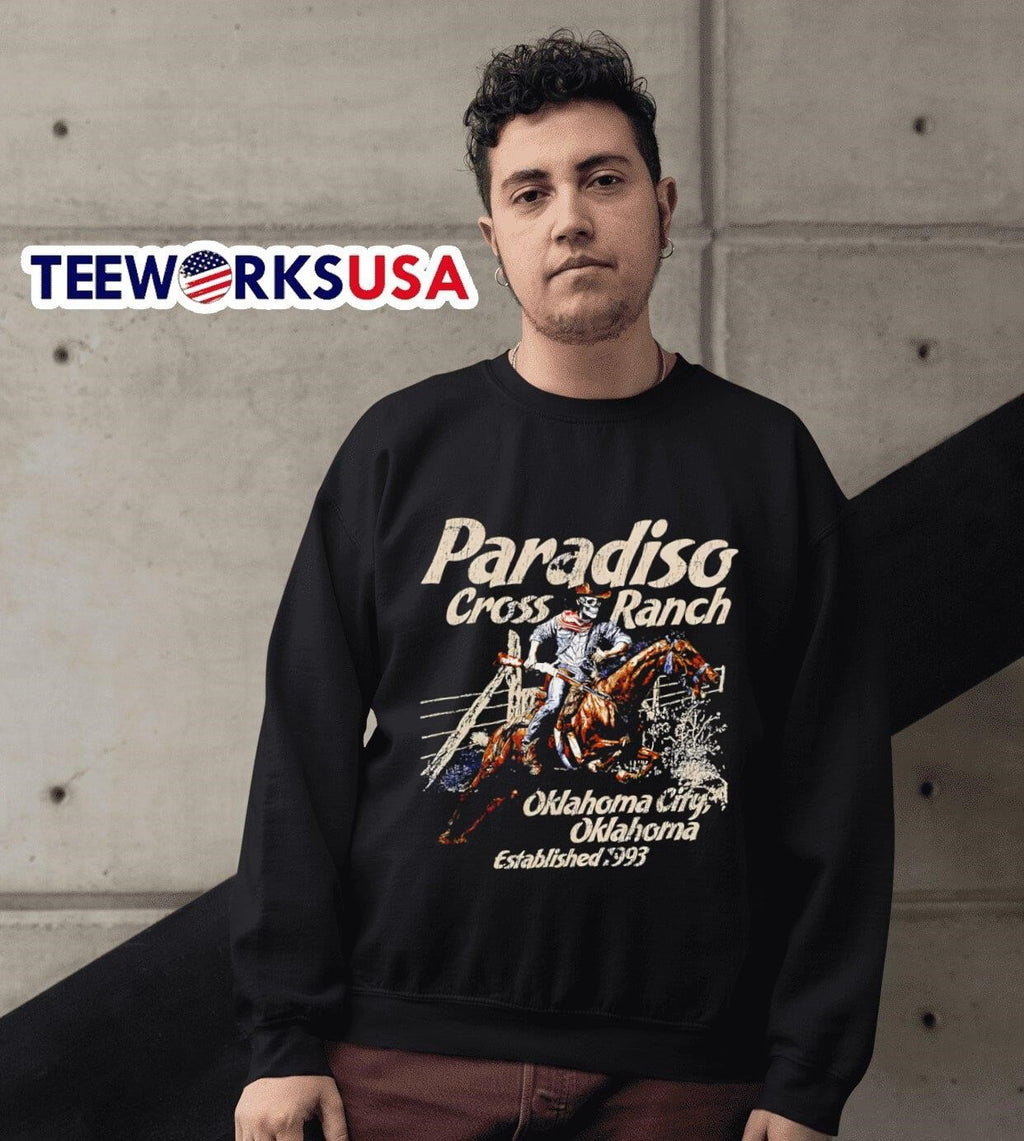 Skeleton Paradiso cross ranch Oklahoma City - Adult & Kids T-Shirts, Sweatshirts & Hoodies apparel design preview 6