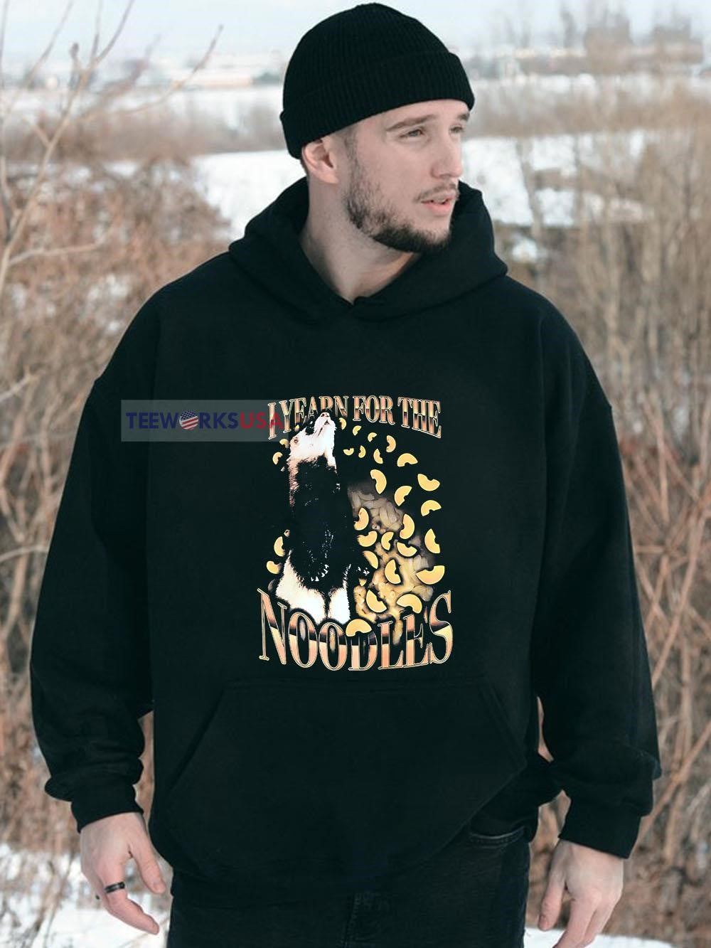 Yearn For Noodles Ferret - Adult & Kids T-Shirts, Sweatshirts & Hoodies apparel design preview 2