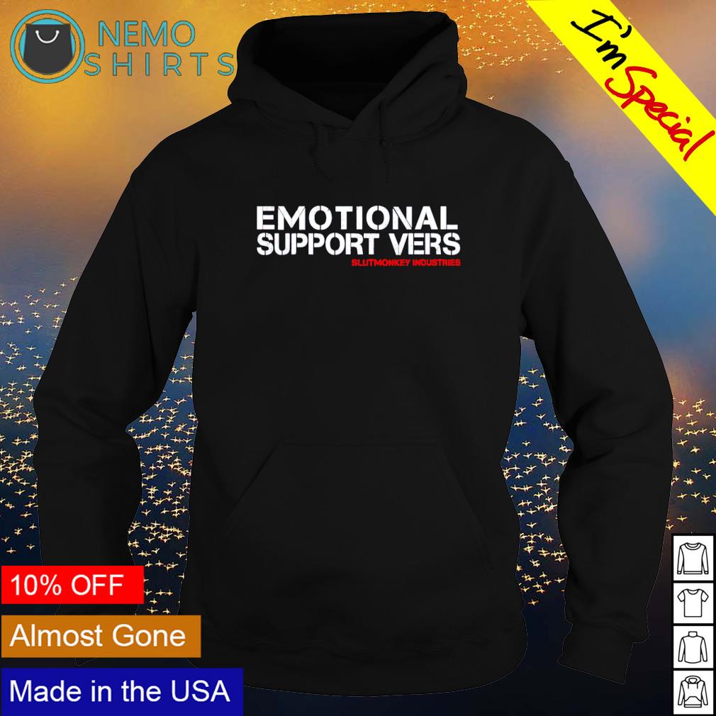 Slutmonkey Industries emotional support vers - Adult & Kids T-Shirts, Sweatshirts & Hoodies apparel design preview 2
