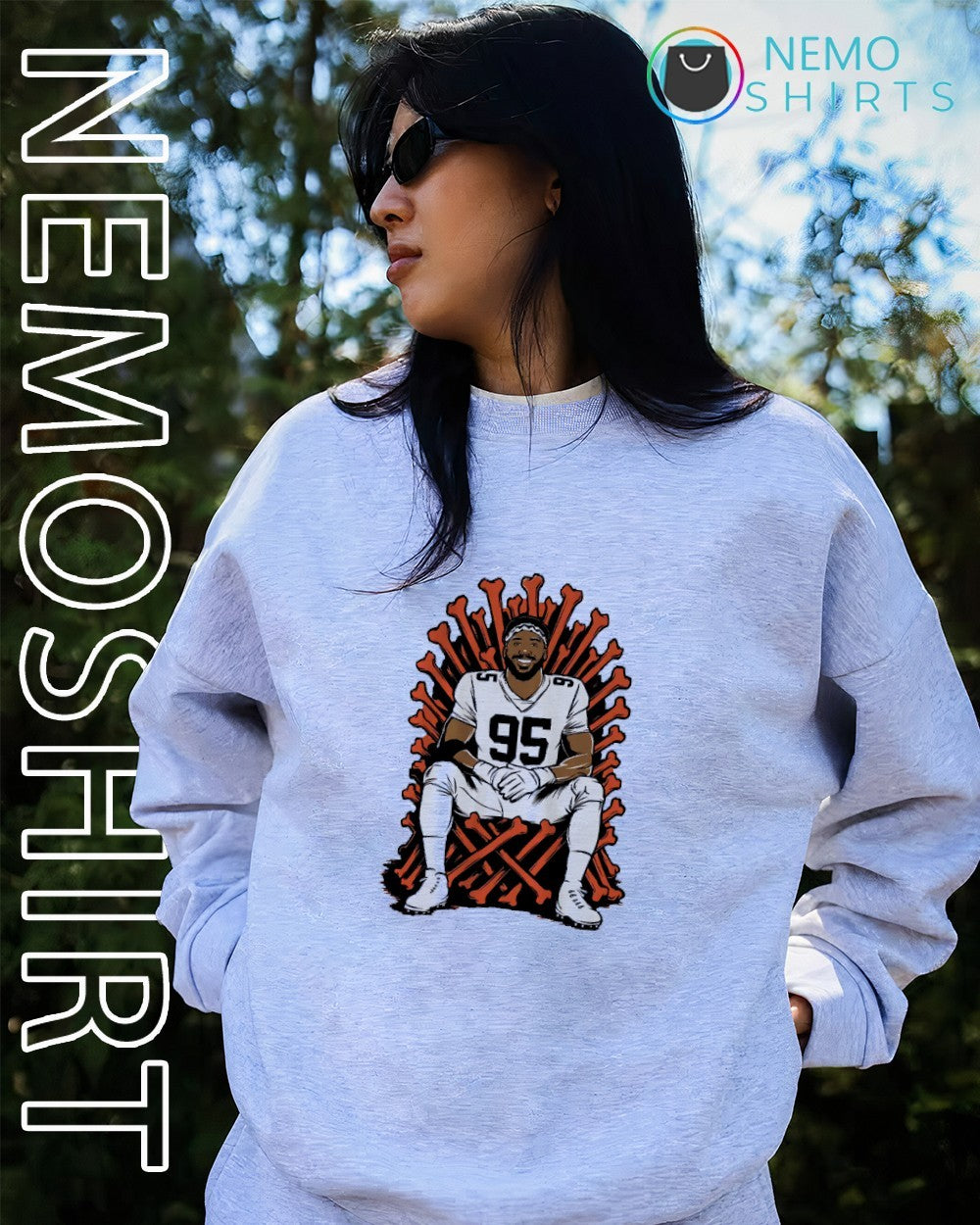 Sack King Myles Garrett Cleveland Browns - Adult & Kids T-Shirts, Sweatshirts & Hoodies apparel design preview 4