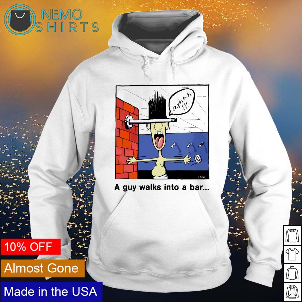 A guy walks into bar - Adult & Kids T-Shirts, Sweatshirts & Hoodies apparel design preview 2