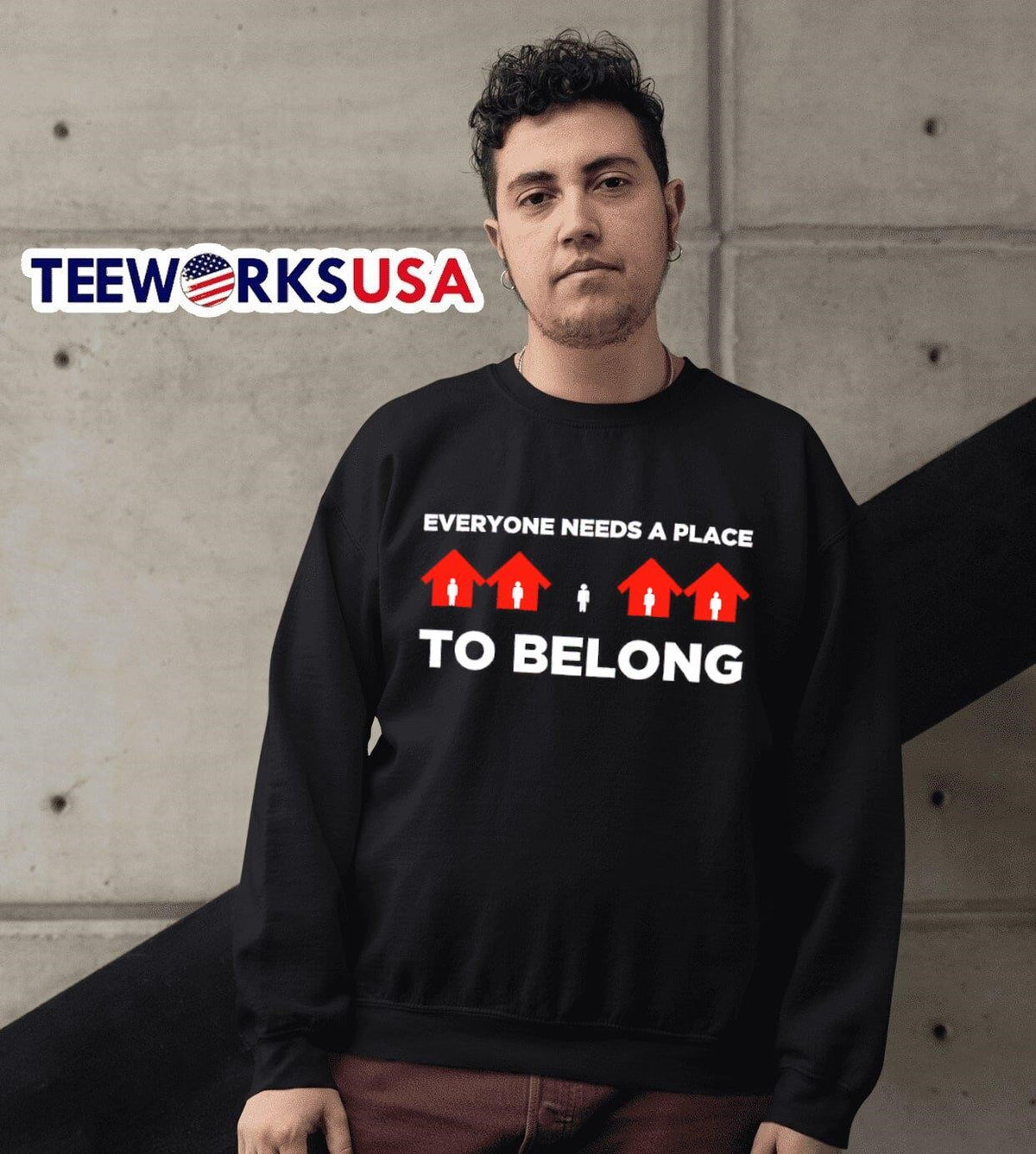 Everyone needs a place to belong - Adult & Kids T-Shirts, Sweatshirts & Hoodies apparel design preview 3