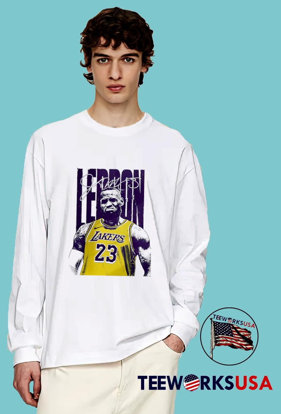 Lebron James Basketball player Poster vintage - Adult & Kids T-Shirts, Sweatshirts & Hoodies apparel design preview 4
