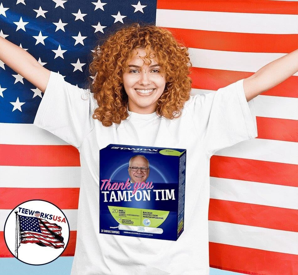 Thank you Tampon Tim Walz meme - Adult & Kids T-Shirts, Sweatshirts & Hoodies apparel design preview 4