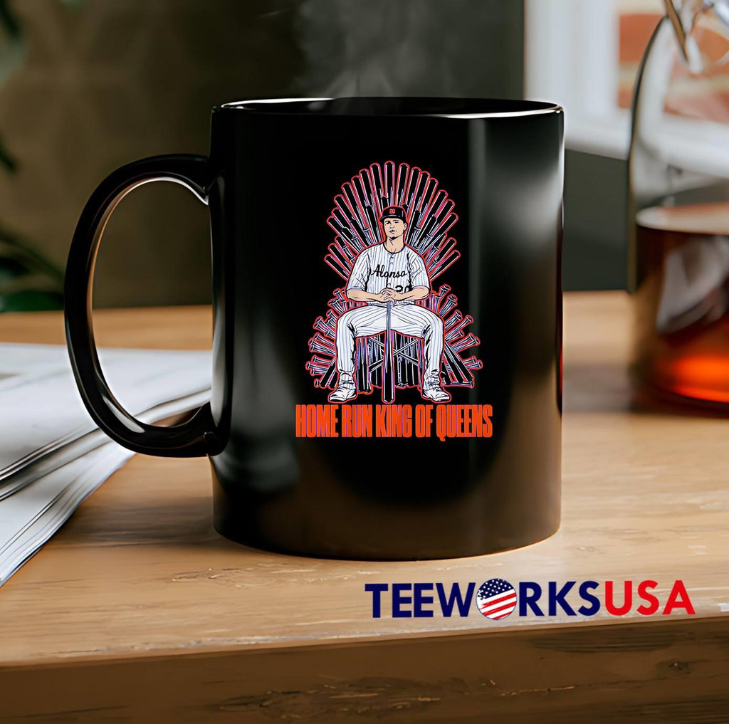 New York Mets Pete Alonso Home Run King of Queens - Adult & Kids T-Shirts, Sweatshirts & Hoodies apparel design preview 2