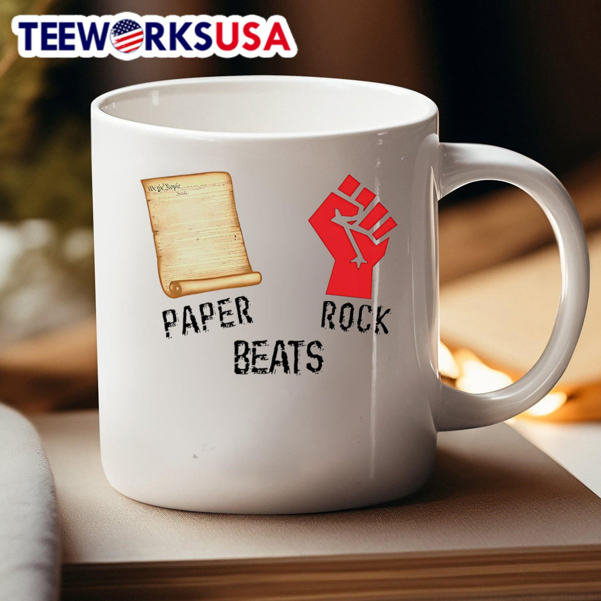 Paper beats rock - Adult & Kids T-Shirts, Sweatshirts & Hoodies apparel design preview 4