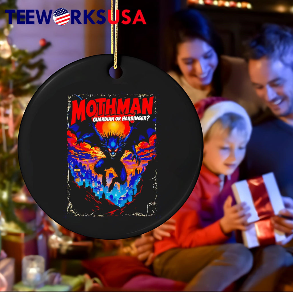 Mothman Guardian or Harbinger sunset - Adult & Kids T-Shirts, Sweatshirts & Hoodies apparel design preview 4