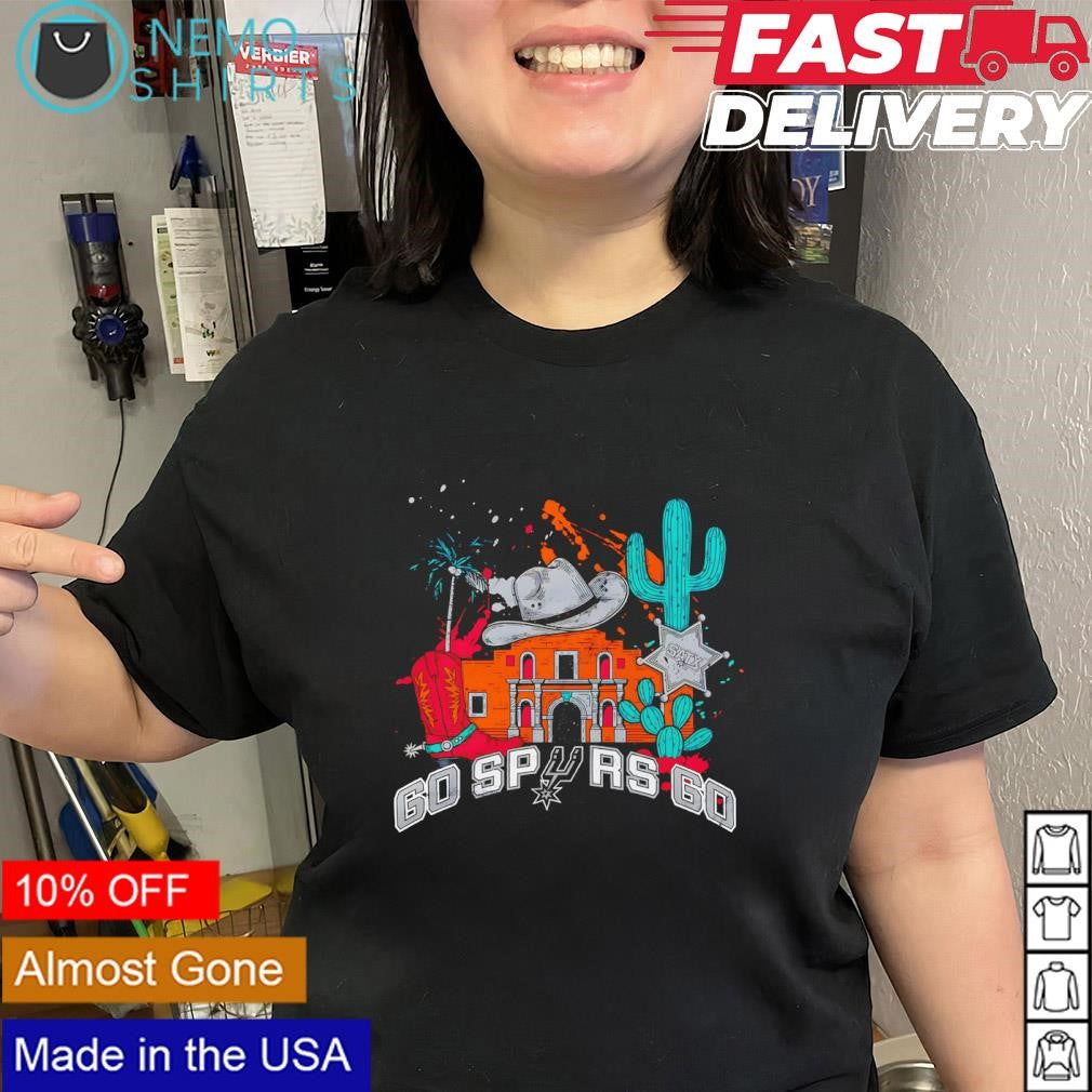 San Antonio Spursgo Spurs go vintage logo - Adult & Kids T-Shirts, Sweatshirts & Hoodies apparel design preview 2