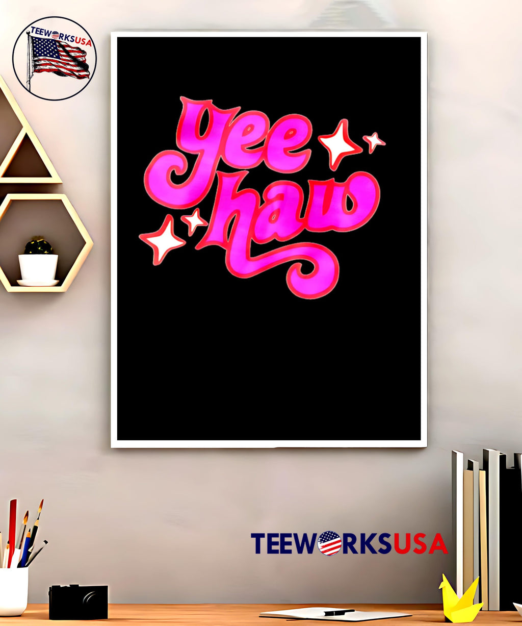 Yee Haw style pink letter - Adult & Kids T-Shirts, Sweatshirts & Hoodies apparel design preview 5