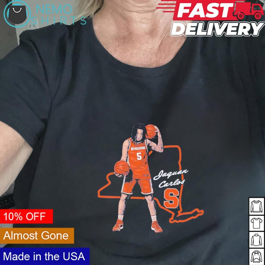 Jaquan Carlos Syracuse Orange cartoon player map - Adult & Kids T-Shirts, Sweatshirts & Hoodies apparel design preview 2