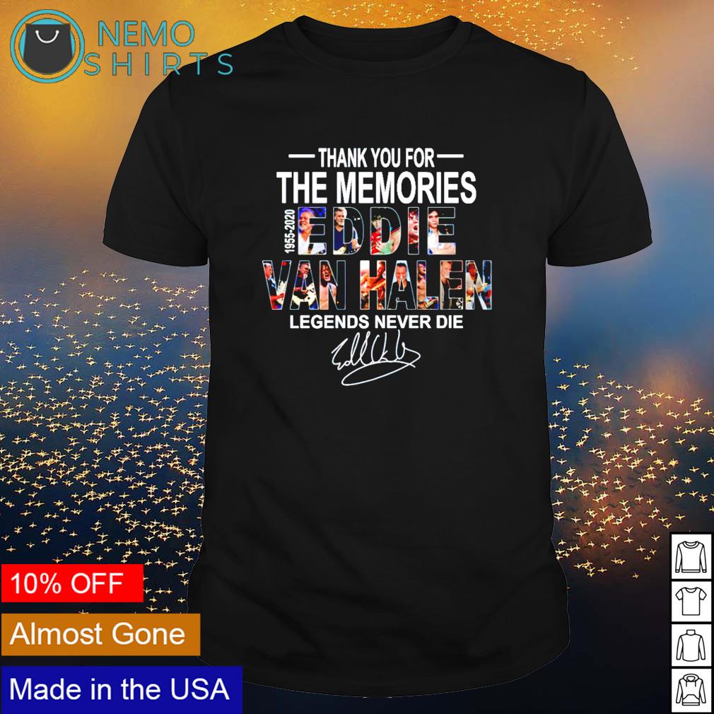 Eddie Van Halen thank you for the memories - Adult & Kids T-Shirts, Sweatshirts & Hoodies apparel design preview 1
