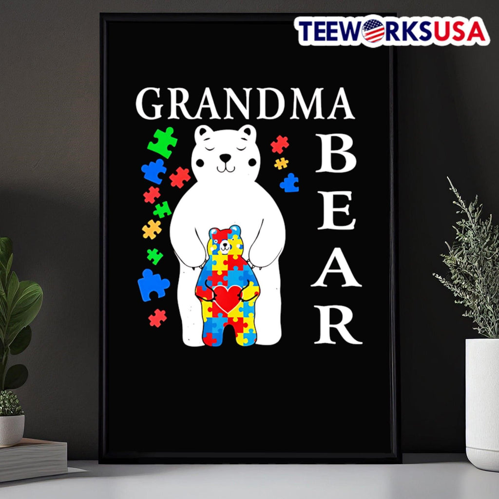 Grandma bear Autism Awareness - Adult & Kids T-Shirts, Sweatshirts & Hoodies apparel design preview 5