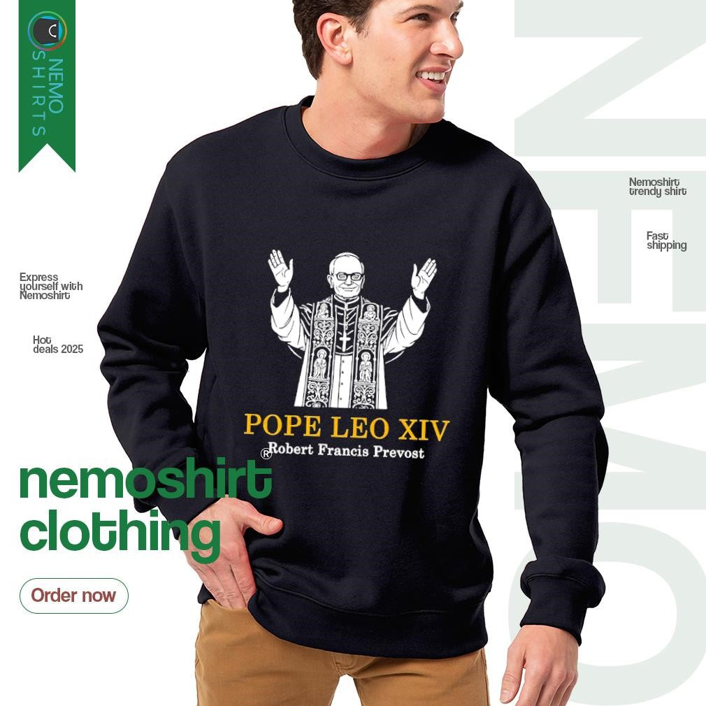 Pope Leo XIV Robert Francis Prevost first American - Adult & Kids T-Shirts, Sweatshirts & Hoodies apparel design preview 4