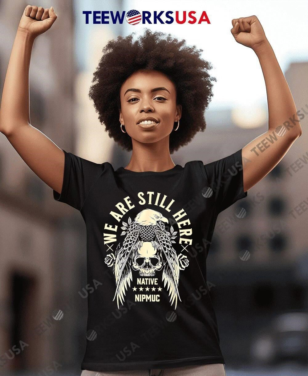 We Are Still Here Native American skull - Adult & Kids T-Shirts, Sweatshirts & Hoodies apparel design preview 8