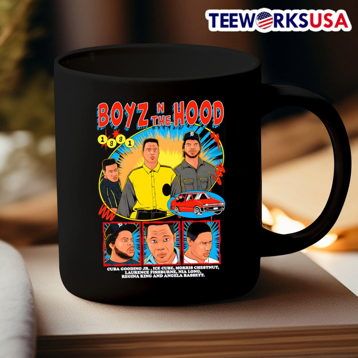 Boyz N the Hood 1991 cartoon - Adult & Kids T-Shirts, Sweatshirts & Hoodies apparel design preview 3
