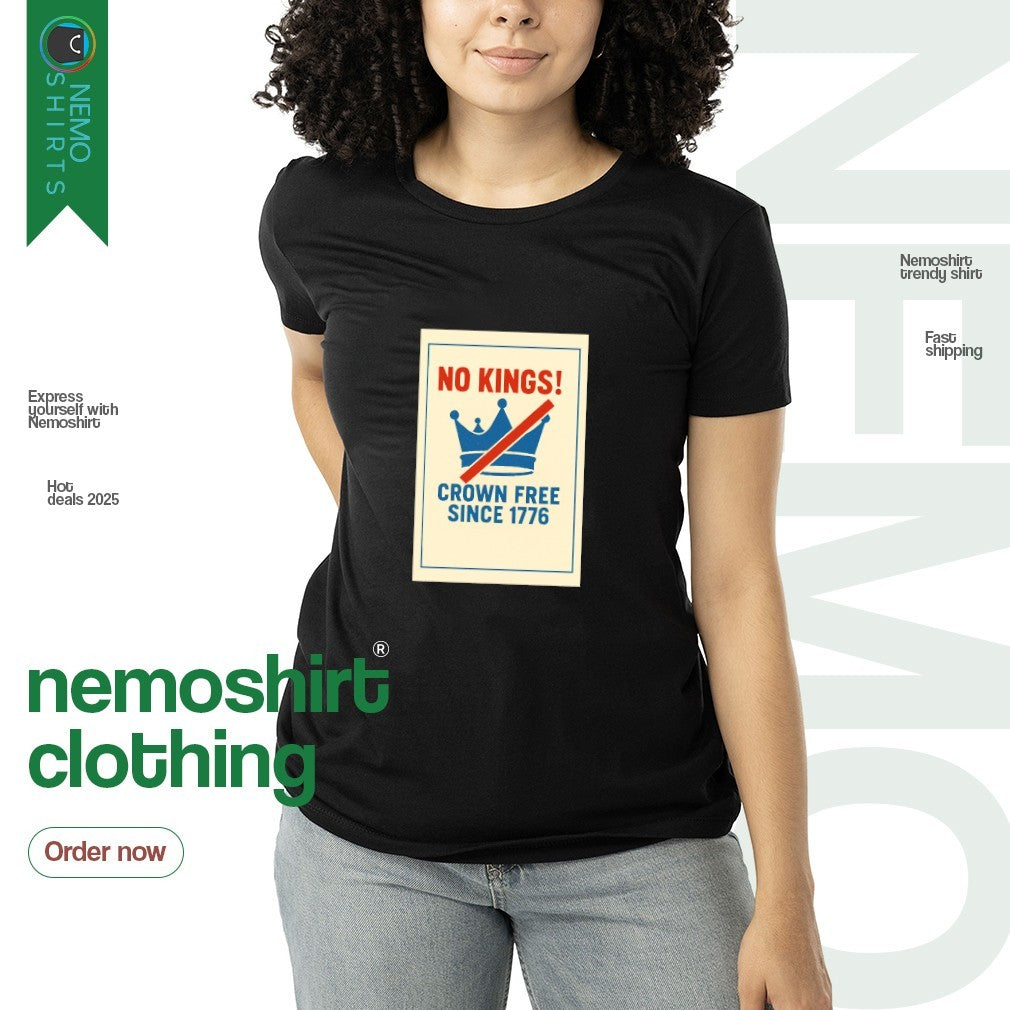 No kings crown free since 1776 - Adult & Kids T-Shirts, Sweatshirts & Hoodies apparel design preview 3