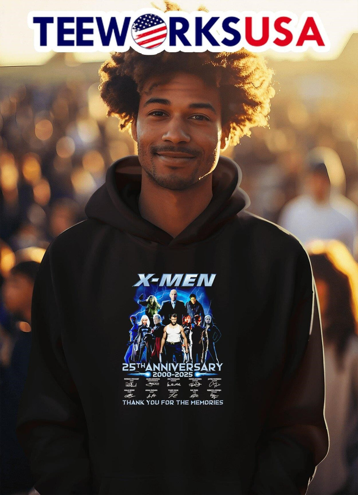 X-Men 25th anniversary 2000 2025 thank you for the - Adult & Kids T-Shirts, Sweatshirts & Hoodies apparel design preview 2
