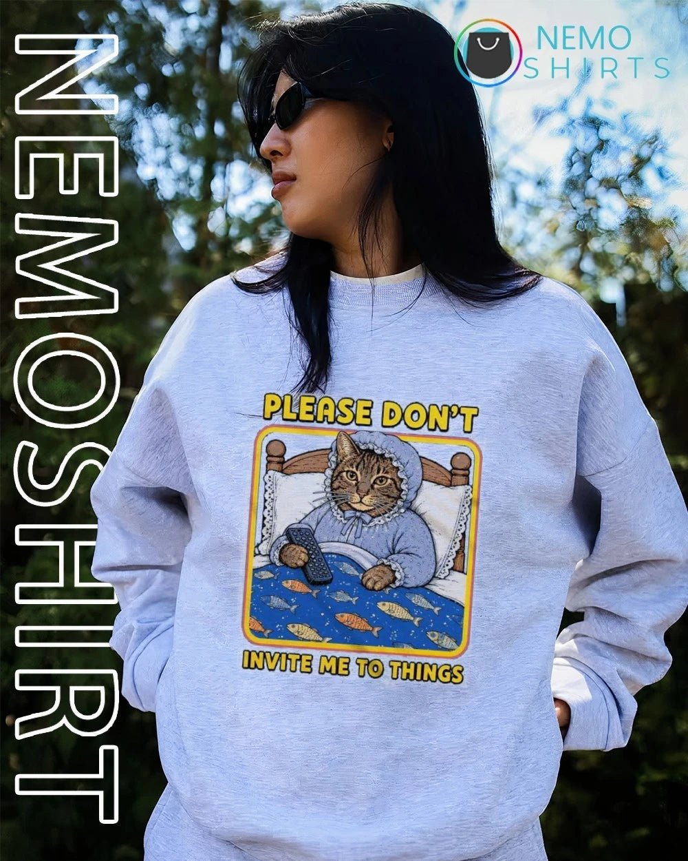 Nuggie Please Don't Invite Me To Things - Adult & Kids T-Shirts, Sweatshirts & Hoodies apparel design preview 2