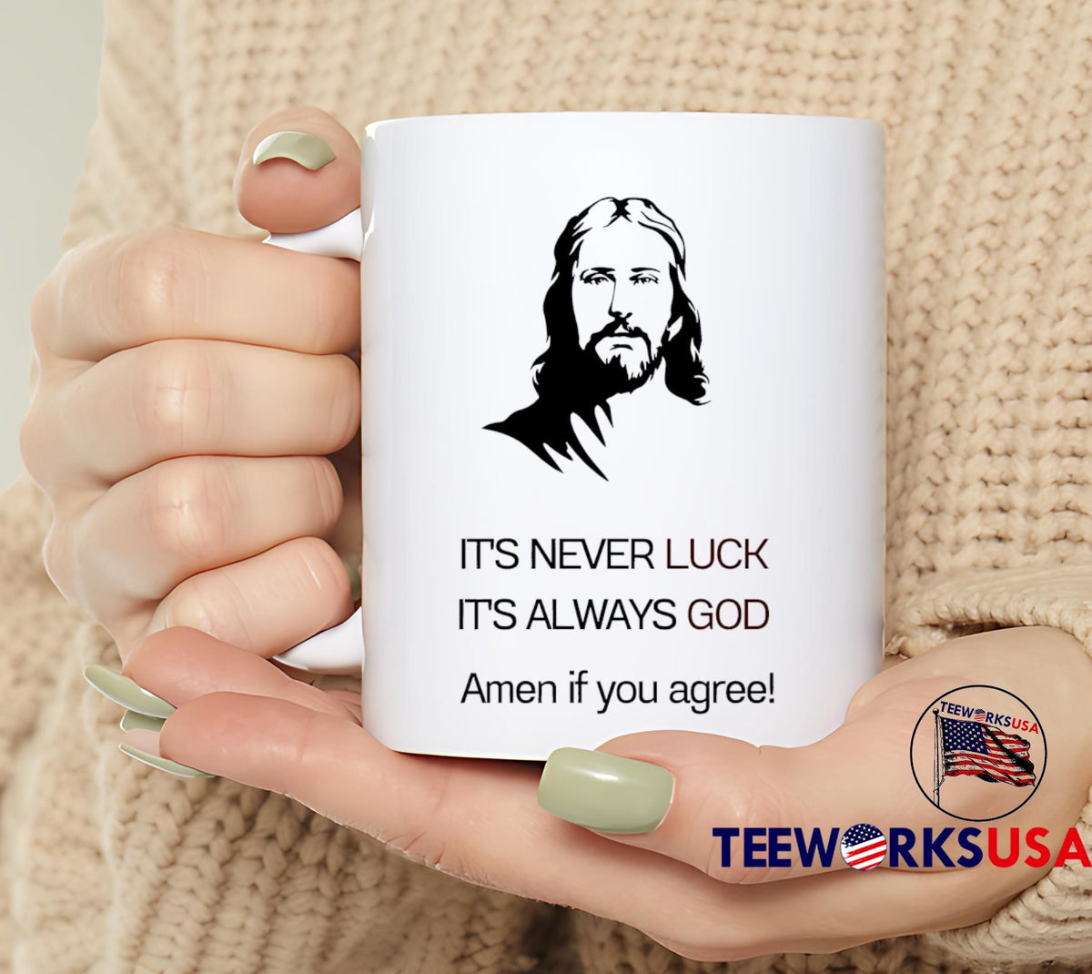 It's Never Luck Always God Amen If You Agree - Adult & Kids T-Shirts, Sweatshirts & Hoodies apparel design preview 6