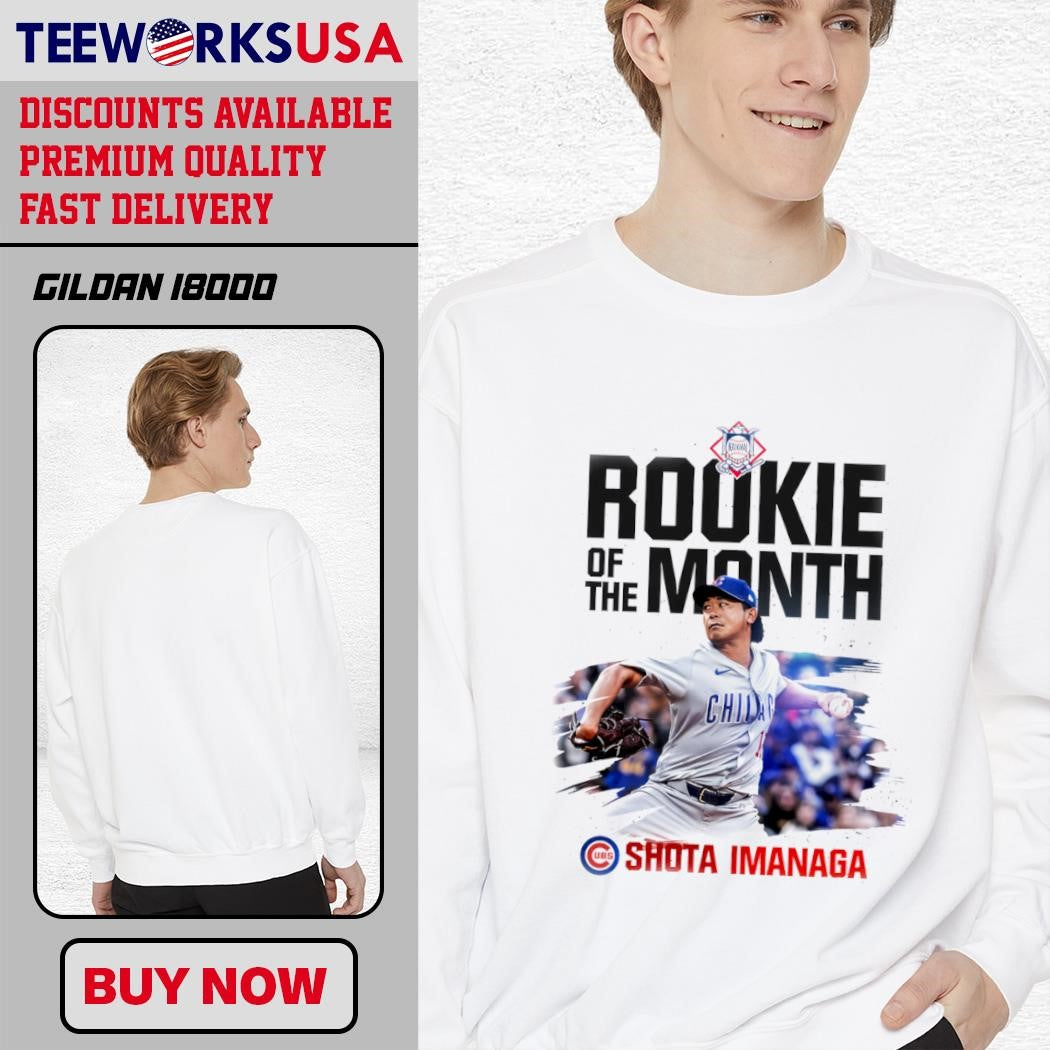 Chicago Cubs Shota Imanaga rookie of the month - Adult & Kids T-Shirts, Sweatshirts & Hoodies apparel design preview 3