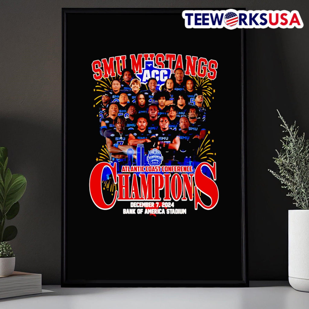 SMU Mustangs Atlantic Coast Conference Champions - Adult & Kids T-Shirts, Sweatshirts & Hoodies apparel design preview 5