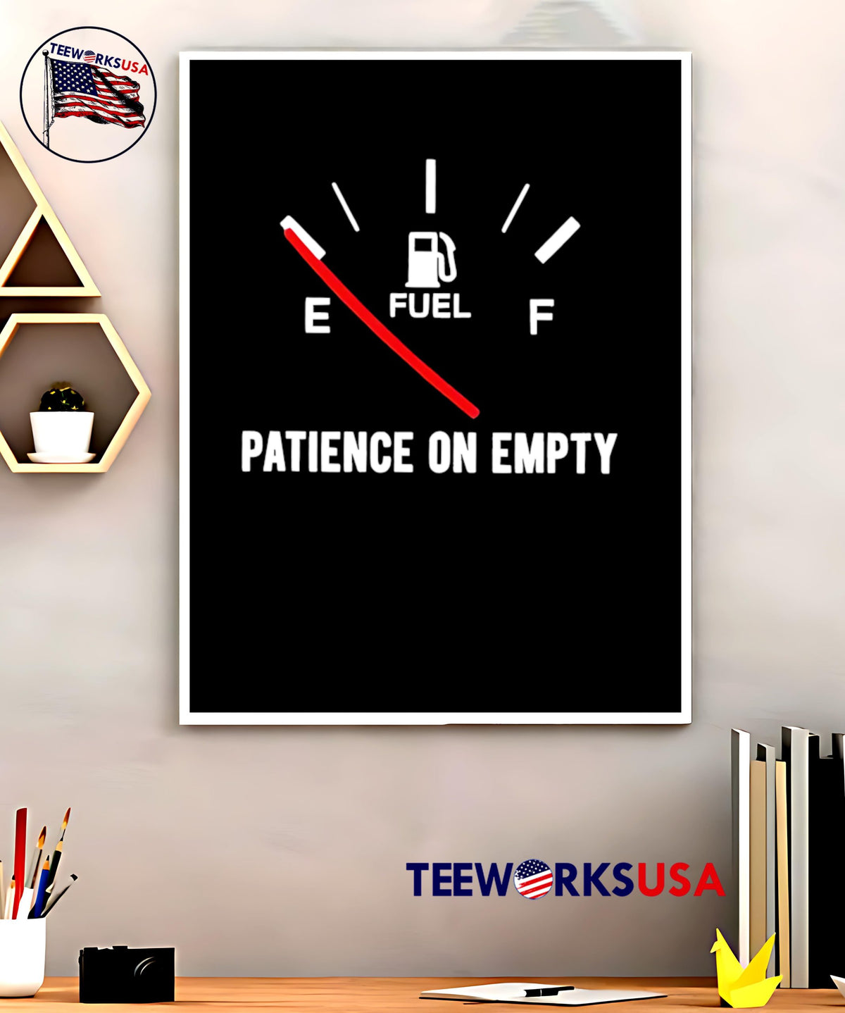 Fuel Needle Patience On Empty - Adult & Kids T-Shirts, Sweatshirts & Hoodies apparel design preview 5