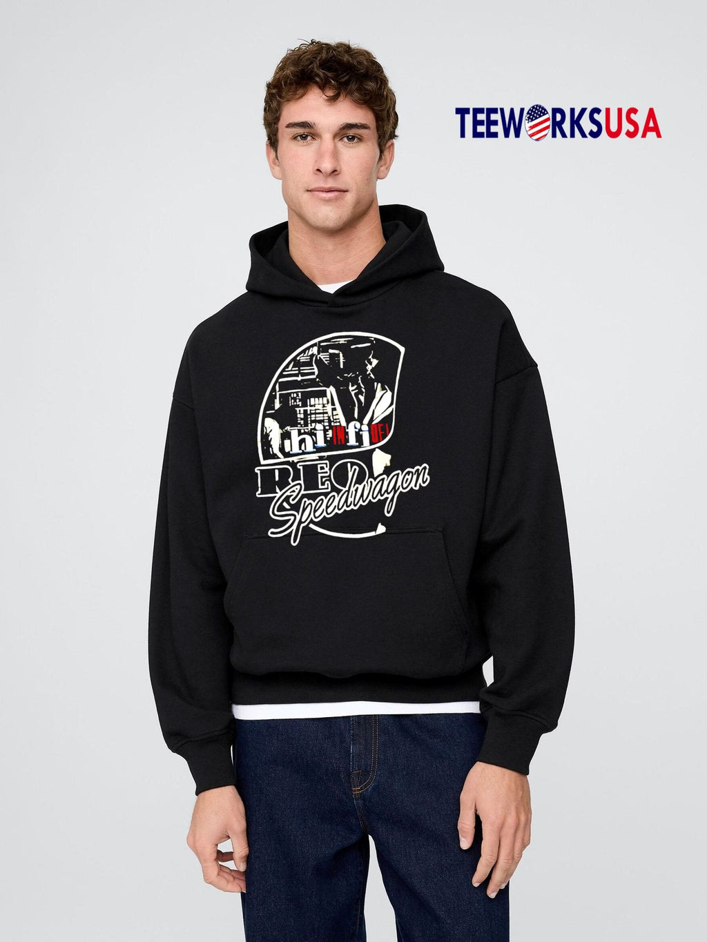 Reo Speeds Wagon Men's Round - Adult & Kids T-Shirts, Sweatshirts & Hoodies apparel design preview 2