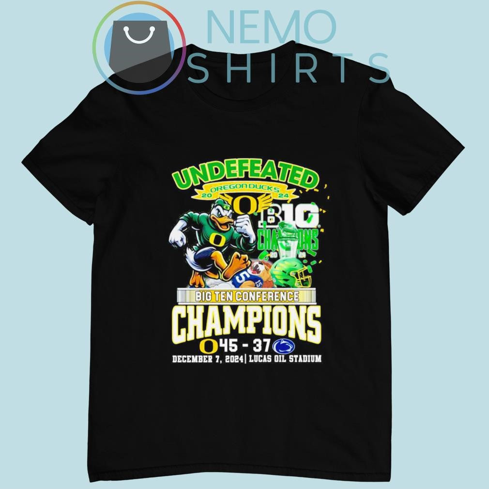 Undefeated 2024 Oregon Ducks Big Ten conference - Adult & Kids T-Shirts, Sweatshirts & Hoodies apparel design preview 4
