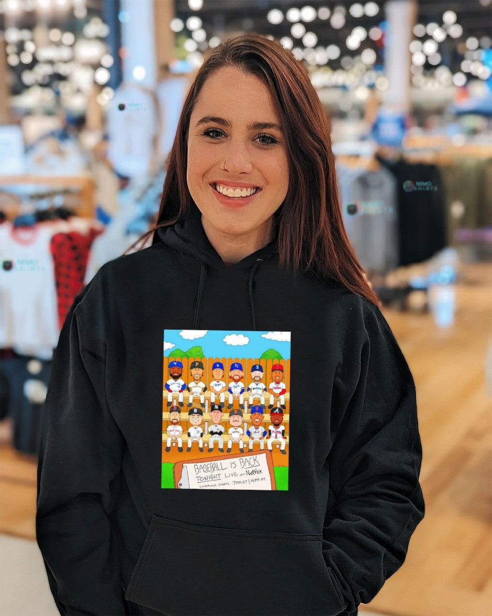Backyard baseball is back 2026 Opening Night matchup - Adult & Kids T-Shirts, Sweatshirts & Hoodies apparel design preview 3