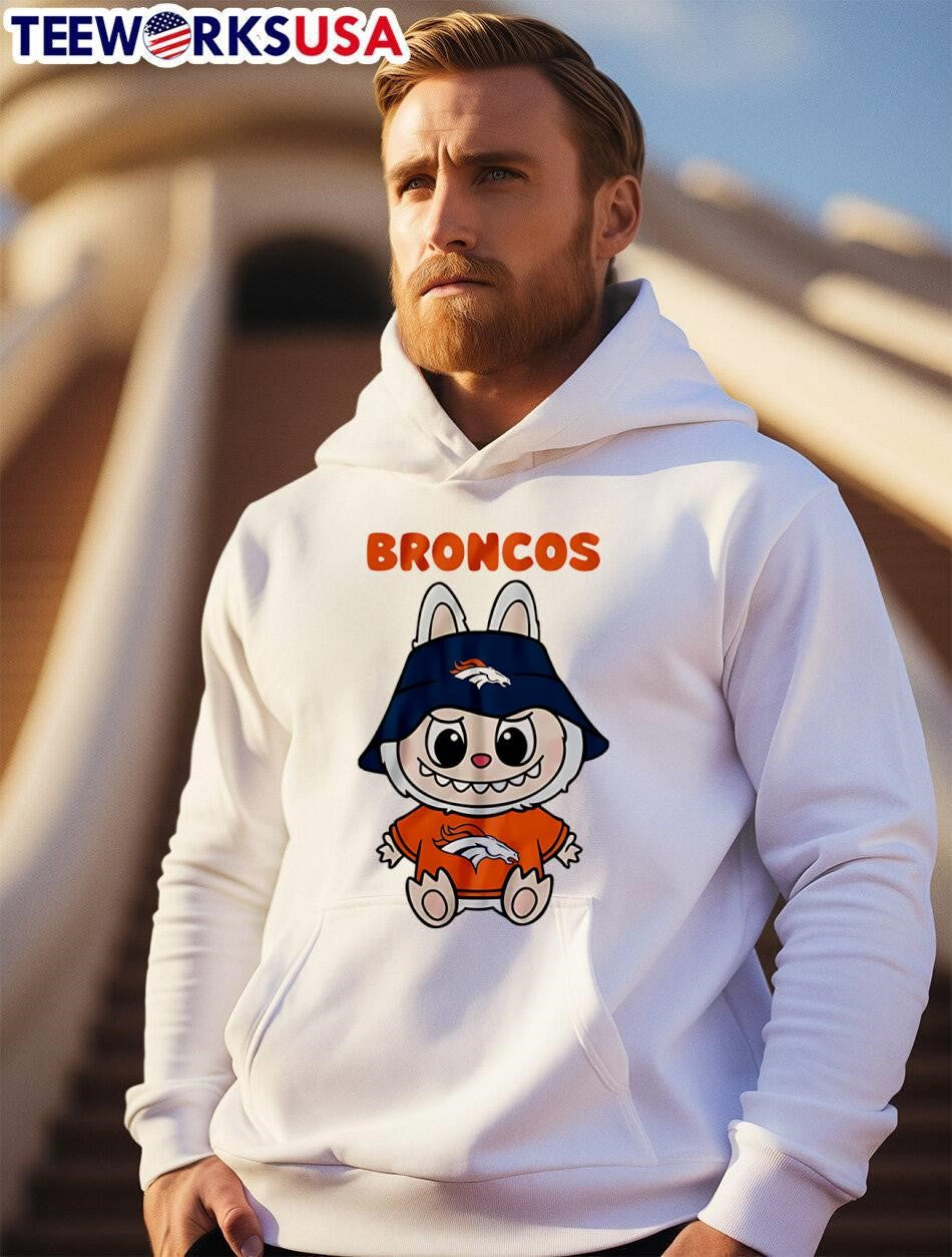 Labubu Denver Broncos football cute - Adult & Kids T-Shirts, Sweatshirts & Hoodies apparel design preview 2
