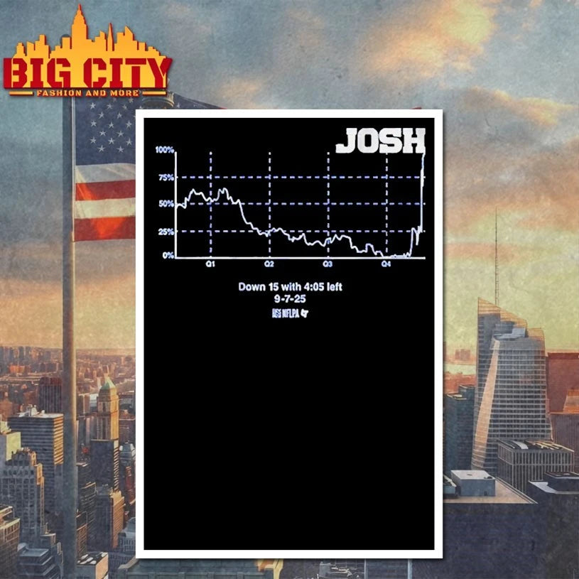 Josh Allen Win Probability Chart - Adult & Kids T-Shirts, Sweatshirts & Hoodies apparel design preview 4