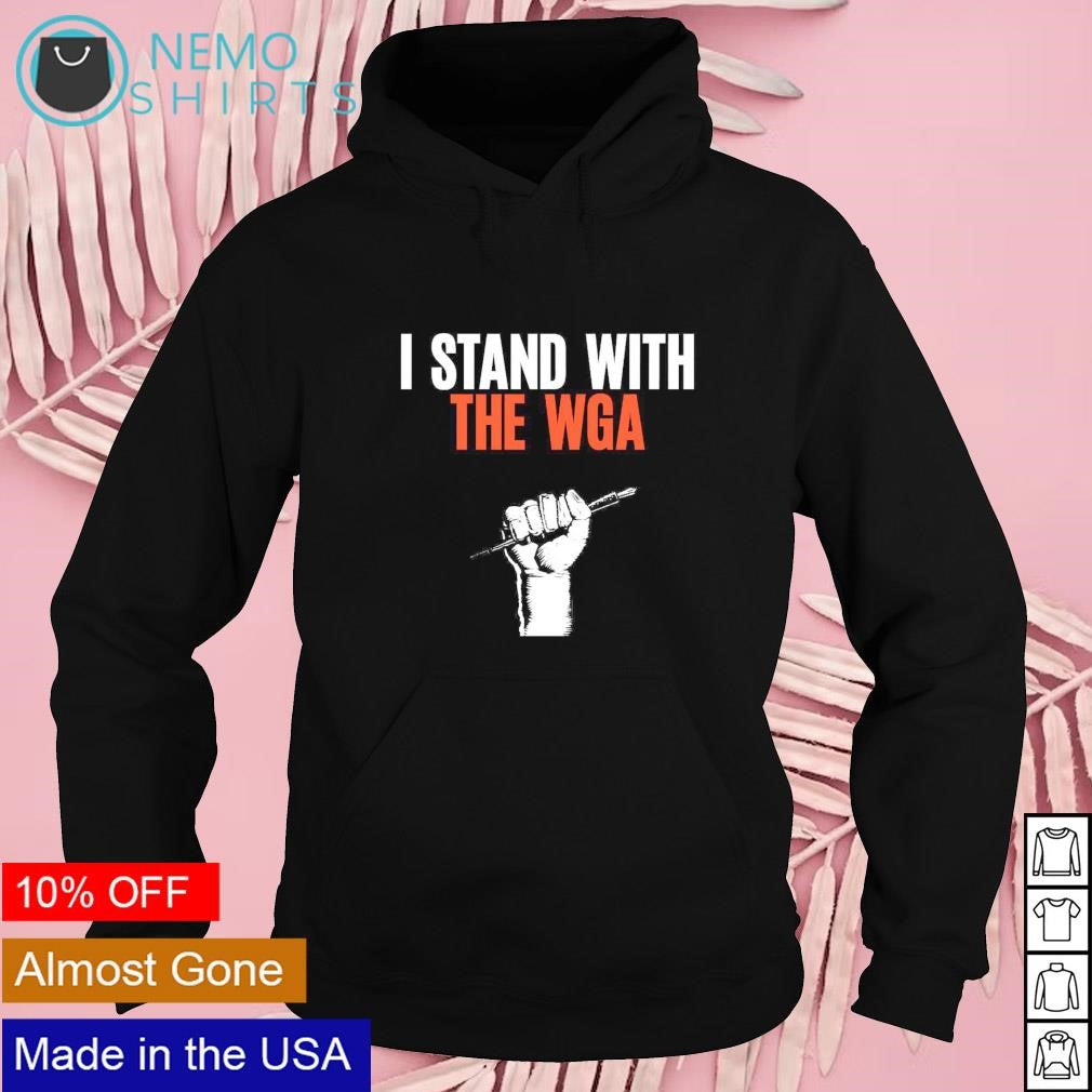 I stand with the WGA 2023 - Adult & Kids T-Shirts, Sweatshirts & Hoodies apparel design preview 2