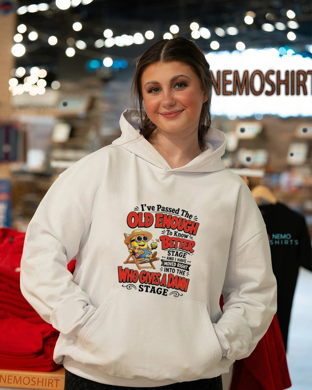 Minion I've Passed the Old Enough to Know Better Who - Adult & Kids T-Shirts, Sweatshirts & Hoodies apparel design preview 3