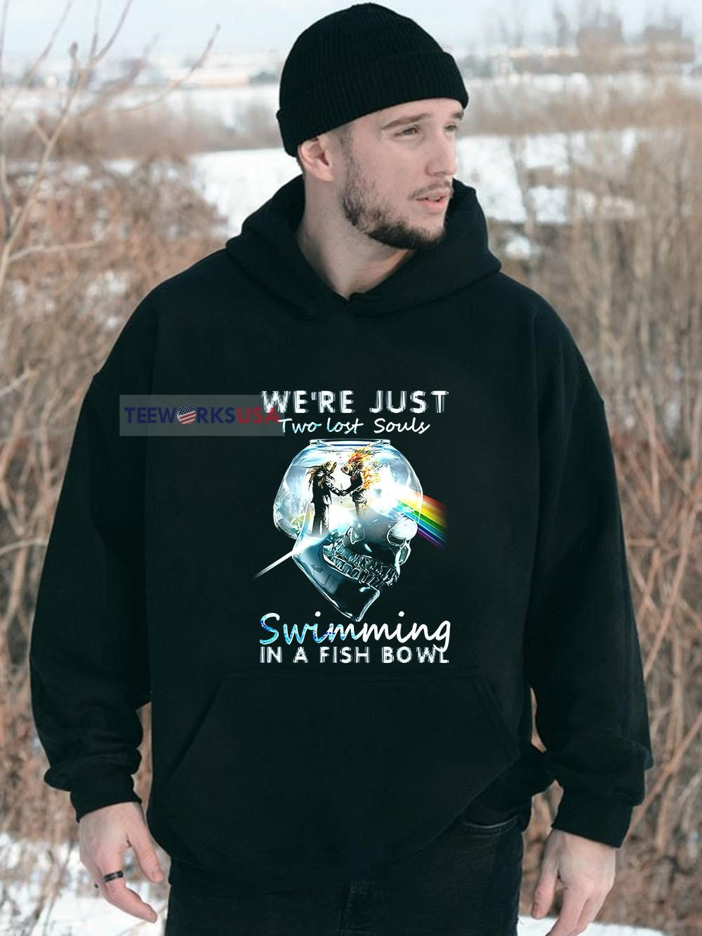 We're just two lost souls swimming in a fish bowl - Adult & Kids T-Shirts, Sweatshirts & Hoodies apparel design preview 2