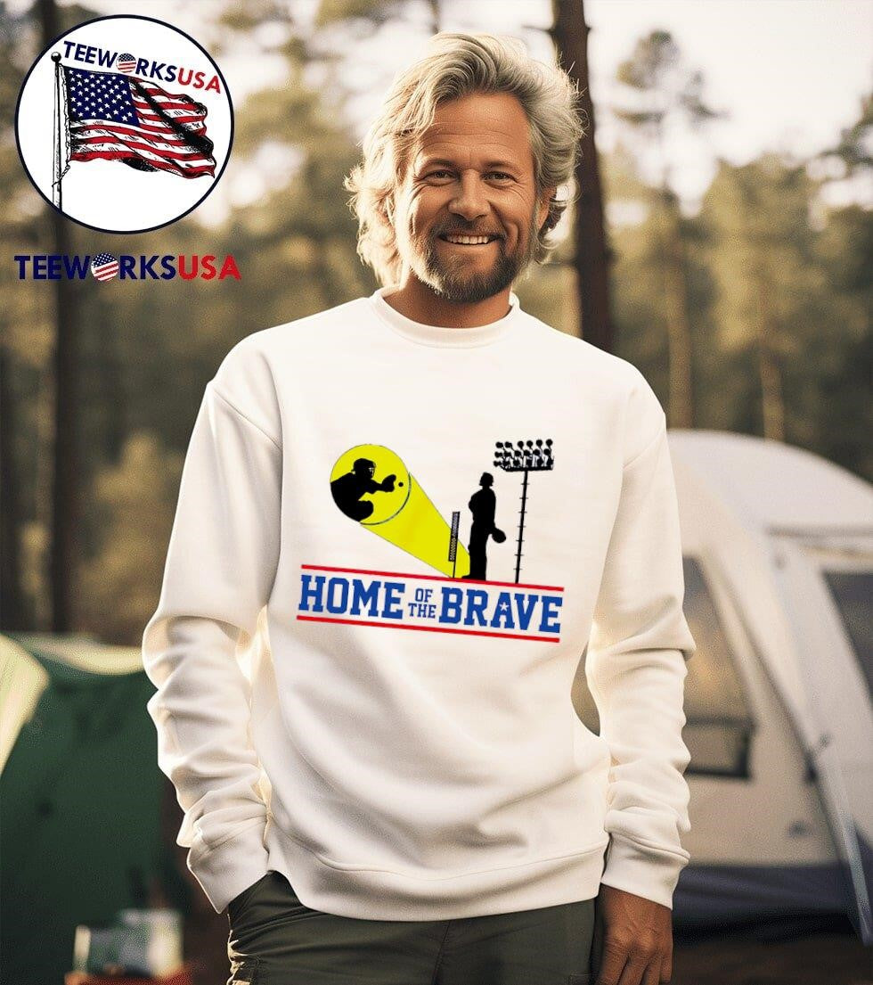 Home of the brave catcher - Adult & Kids T-Shirts, Sweatshirts & Hoodies apparel design preview 3