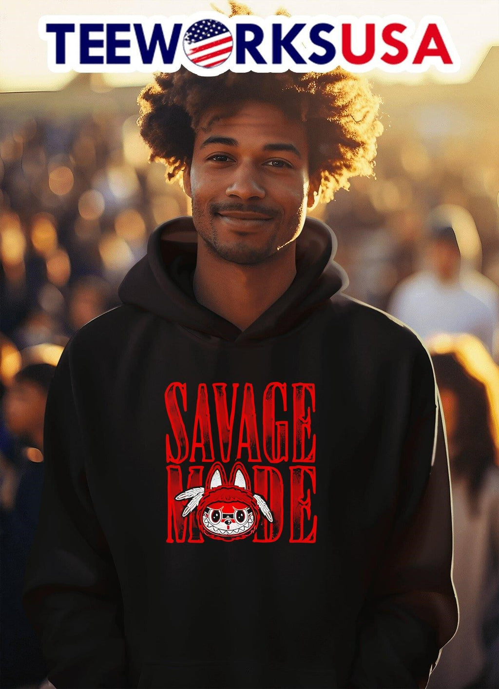 Labubu Savage Mode Horror - Adult & Kids T-Shirts, Sweatshirts & Hoodies apparel design preview 2