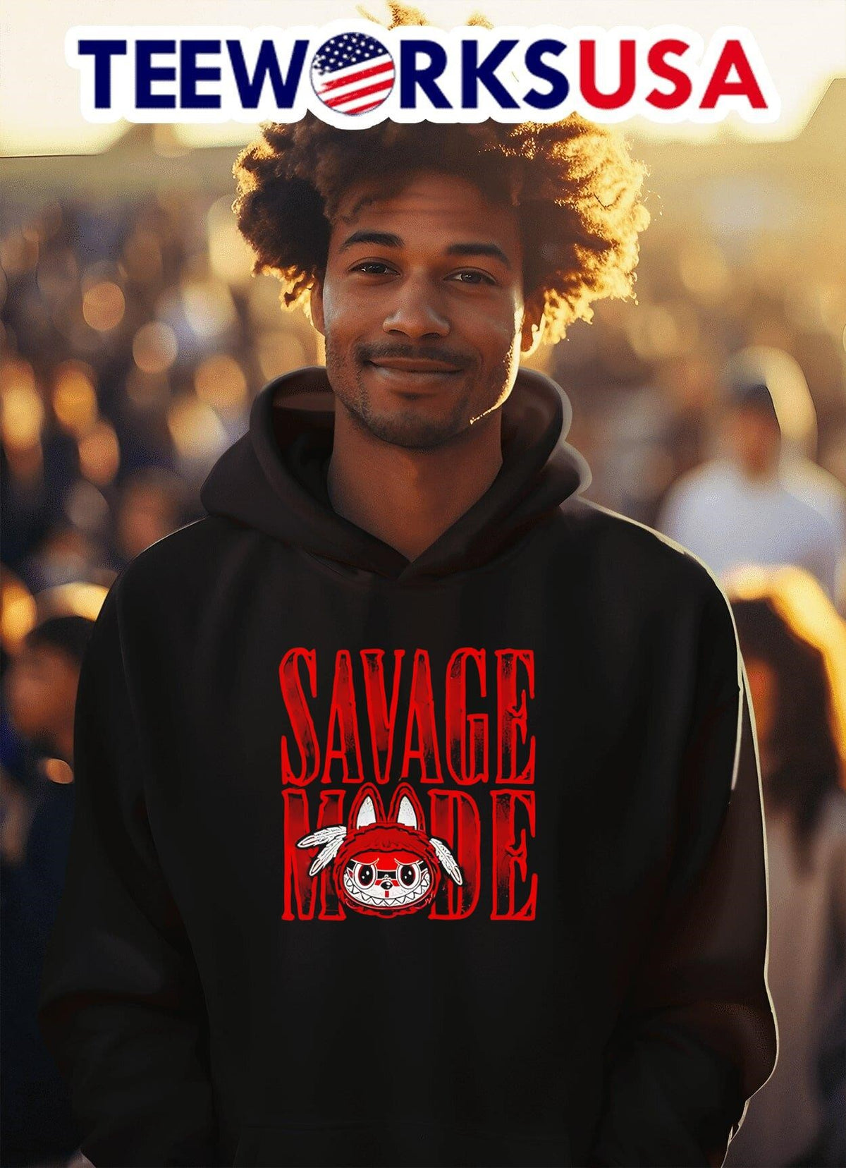 Labubu Savage Mode Horror - Adult & Kids T-Shirts, Sweatshirts & Hoodies apparel design preview 2