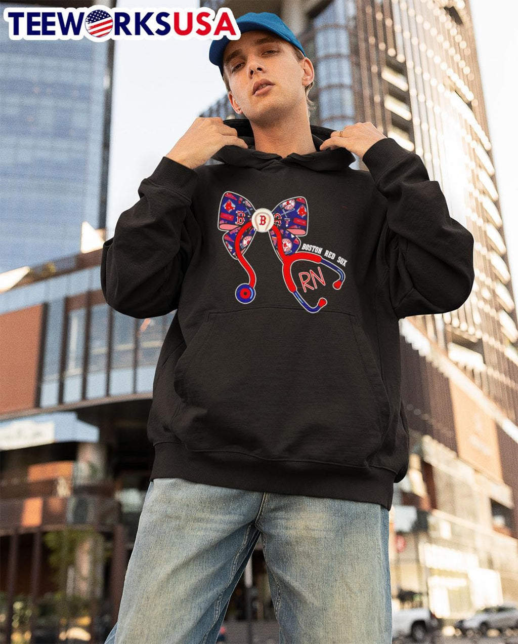 Proud To Be A Nurse Boston Red Sox Fan - Adult & Kids T-Shirts, Sweatshirts & Hoodies apparel design preview 3