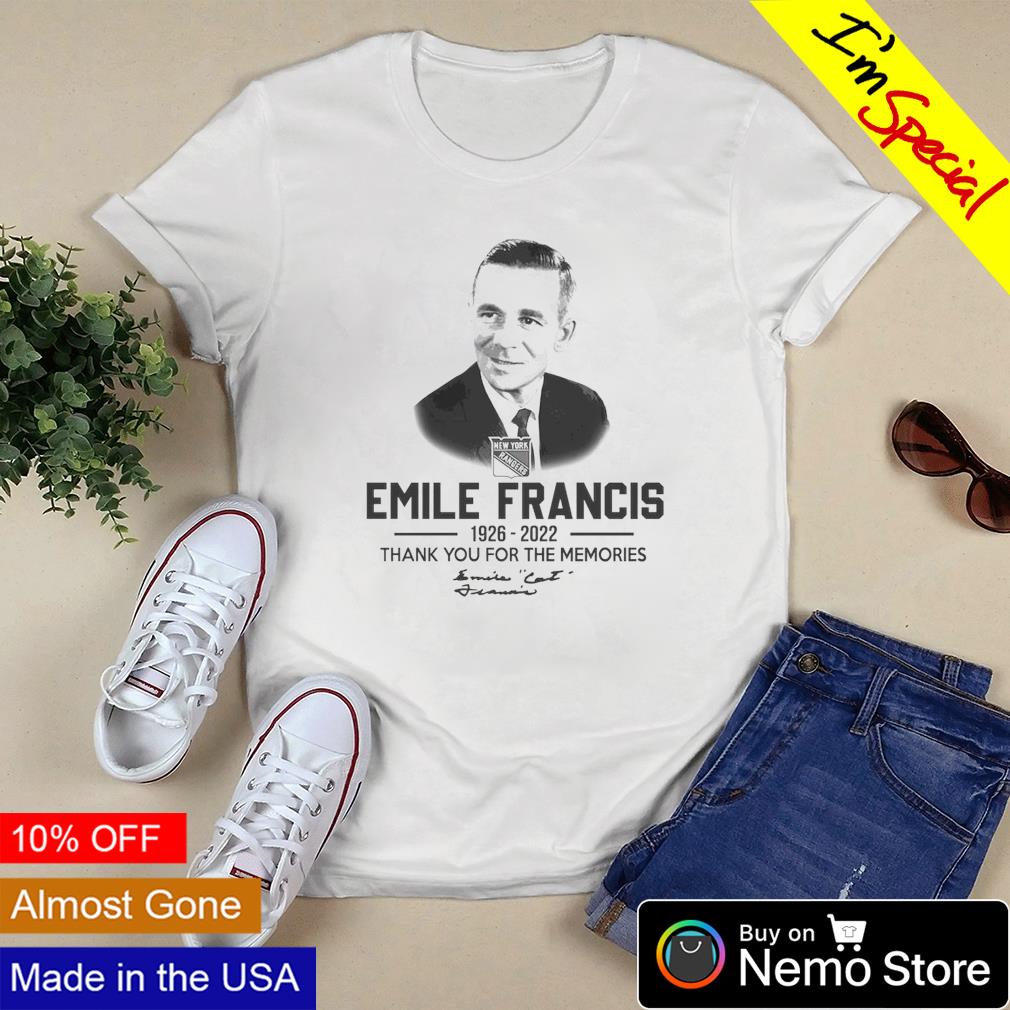 Emile Francis 1926 2022 thank you for the memories - Adult & Kids T-Shirts, Sweatshirts & Hoodies apparel design preview 3