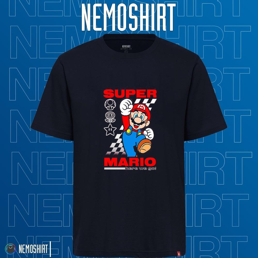 Super Mario here we go graphic - Adult & Kids T-Shirts, Sweatshirts & Hoodies apparel design preview 1