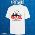 Omaha home of college baseball skyline - Adult & Kids T-Shirts, Sweatshirts & Hoodies apparel design preview 1