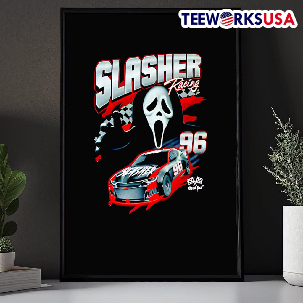 Ghost Face Slasher Racing 96 - Adult & Kids T-Shirts, Sweatshirts & Hoodies apparel design preview 5
